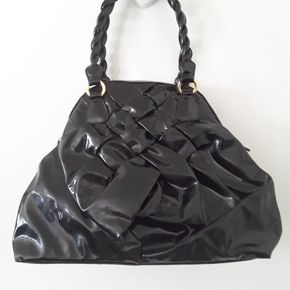 Valentine Garavani Black Large Black Patent Bag